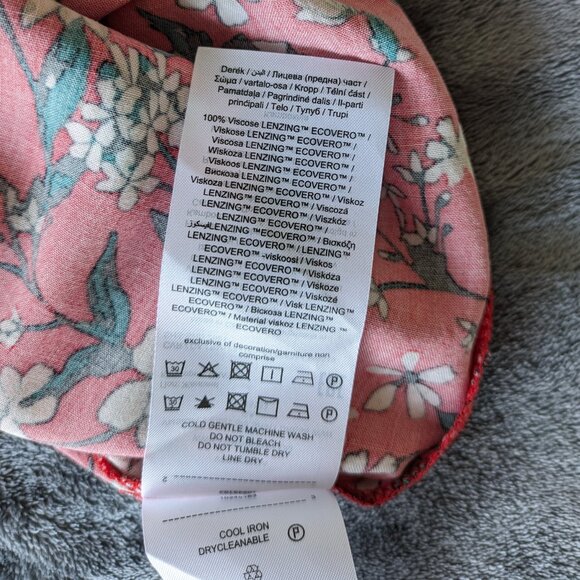 Vero Moda -XS- viscose red floral shirt summer dress - Picture 4 of 12